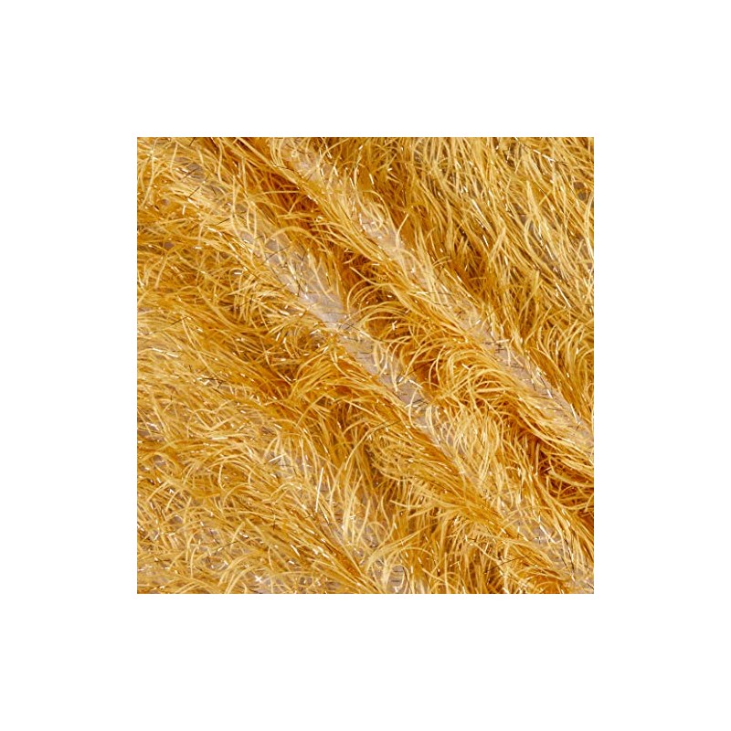 Shaggy Brocade Gold Fabric by the Yard