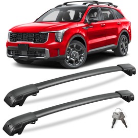 KINGGERI 220lbs Lockable Roof Rack Cross Bars Compatible with Kia Sorento X-Line & X-Pro 2021 2022 2023 2024 2025 with Raised Side Rails, Heavy Duty Aluminum Roof Rails Crossbars Luggage Accessories