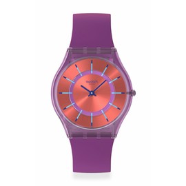 Swatch Unisex Casual Watch Purple Bio-sourced Quartz Sweet Strawberry Dream