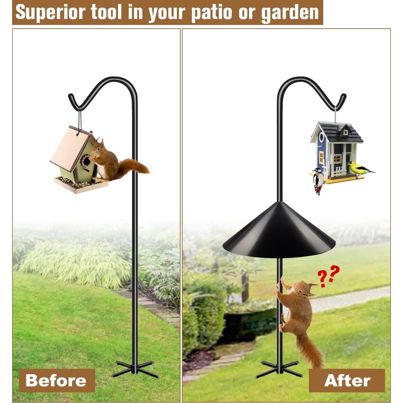 Garbuildman Squirrel Baffle for Bird Feeder Pole, Outside Pole Mount