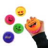 3x Random Colors Bouncy LED Spikey Balls-7cm(Dia)| Pressureless Soft Massage
