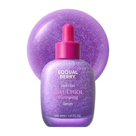 EQQUALBERRY Suero Facial Bakuchiol Plumping Serum - Coreano con Bakuchiol Alternativa al Retinol, Niacinamida y Ácido Hialurónico, Poros y Arrugas, 30 ml