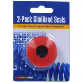 RoadPro RP3611BR Blue/Red Emergency Gladhand Seals - 2 per Pack
