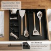 KitchenEdge Adjustable Kitchen Drawer Organizer for Utensils and Junk, 1