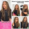 Bele Water Wave Wig Highlight Lace Front Wigs Human Hair