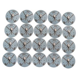 Novel Merk Golf & Clubs Vinyl Stickers - 2” Round Individual Decals for Laptop, Water Bottle, Party Favors, & Decor - Adheres to Clean Surfaces & Waterproof (20 Pack)