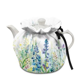 NETILGEN Tea Cozy Tea Pot Cosy Insulated Thermal Kettle Cover Breakfast Warmer Machine Washable for Teapot for Home Kitchen Decorative, Blue Green Floral