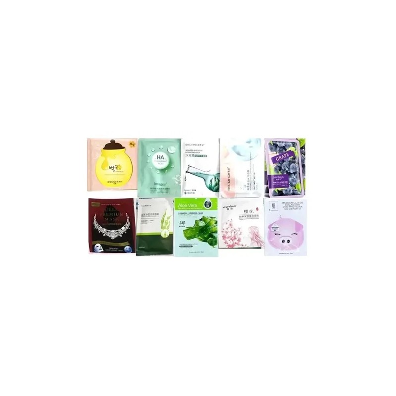 15 Mascarillas Coreanas Humectante Exfoliante Facial