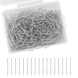 1000PCS Sewing Pins with Case, Jagowa Fine Straight Satin Needle Head Pins for Sewing Dressmaker Jewelry Craft Projects 1 Inch