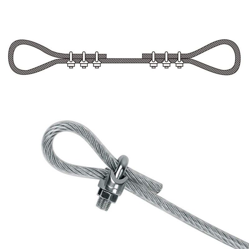 TERF® 4 Pcs Wire Rope Cable Clip Clamps M12 for