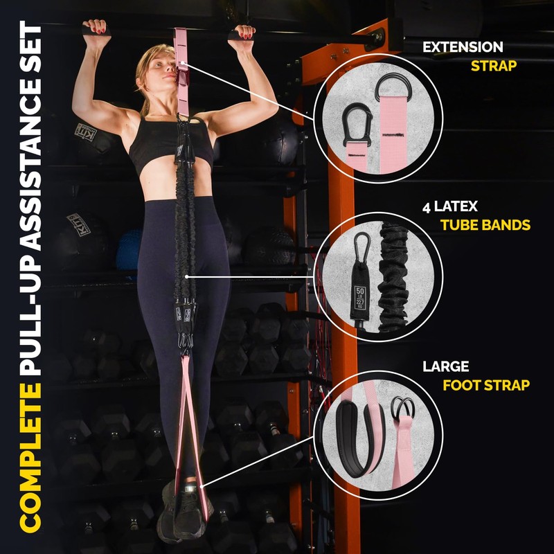 Pull Up Assistance Bands Set - 4 Heavy-Duty Pull Up