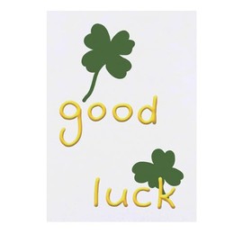 'Four Leaf Clover to Bring Much Luck' Temporary Tattoo - Water Resistant, Skin-Safe, Non-Toxic Transfer (TO00069109)