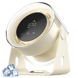 Funme Desk Fan, Strong Airflow 100 Speeds Quiet Rechargeable Battery Operated Fan Portable Personal Exquisite Fan for Office, Bedroom, Kitchen, Home, Outdoor, Small Travel Camping USB Table Fan