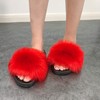 Hangrui Women's Faux Fur Slides, Open Toe Cute, Comfortable Fluffy