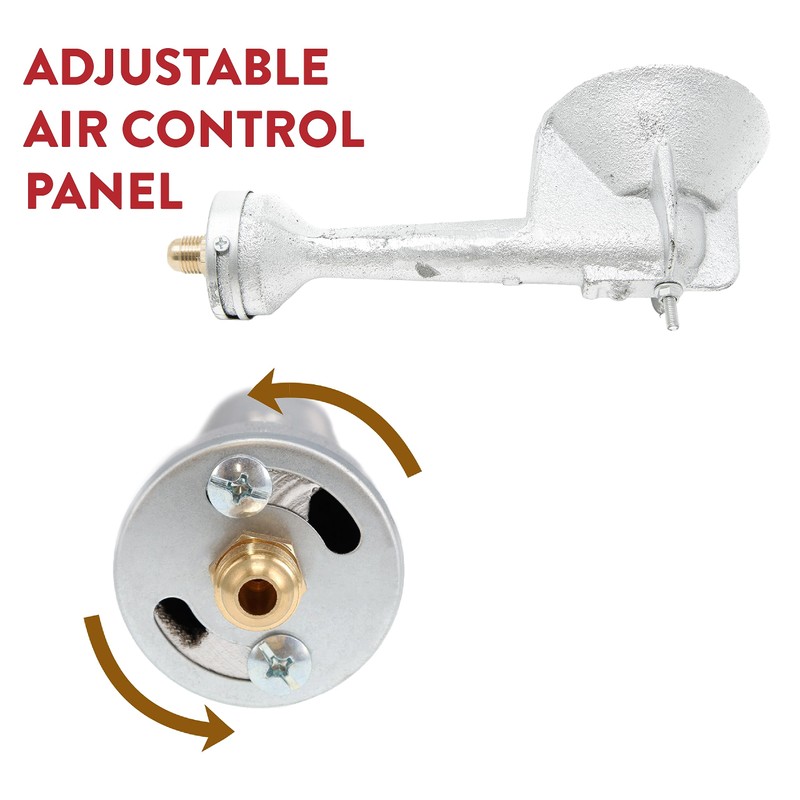 GasOne 50200+2109 High Pressure Cast-Iron Round Burner Head with Brass