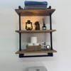 ROGMARS Industrial Pipe Shelving Bathroom Shelves with Towel bar, 24
