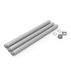 Windscreen4less 3" Diameter D-ring Clamp for Sun Shade Sail Pole, Shade Sail Stand Post, Awning Support Poles, Canopy Support Pole