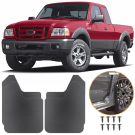 XUKEY 4Pcs Rally Sport Mud Flaps Bendable Splash Mudguard For Ford Ranger XLT Pickup