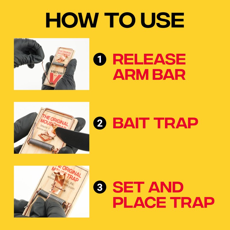 Victor Metal Pedal Sustainably Sourced FSC Wood Snap Mouse Trap