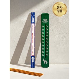 Nag Champa Incense Stick 10g + Mango Wood Holder Green / 나그참파 인센스 스틱 10g + 망고우드 홀더 그린