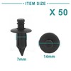 ACROPIX Zipper Rivets Plastic Door Trim Push Pins Universal 7mm