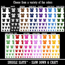 Medical Scrubs and Stethoscope Hospital Doctor Nurse Temporary Tattoo Water Resistant Fake Body Art Set Collection - Brown (One Sheet)