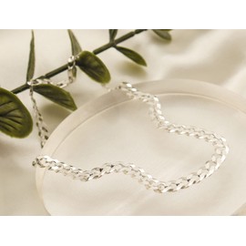 PORI JEWELERS 925 Sterling Silver 3.5mm Cuban Curb Link Chain Anklet, (Silver, 9)