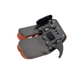 Ruiqas Archery Finger Tab for Right Hands Aluminum Plate Cow Leather Adjustable Finger Protector Shooting Guard for Recurve Bow Archery Competition