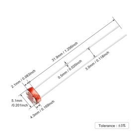Chanzon 5mm 2 Ω ohm Photoresistor LDR Resistor 5537-1 GL5537-1 Light-Dependent Photoconductor 20pcs Photo Light Sensitive