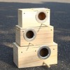 YJJKJ Pet Wood Parakeet Nest Box Bird House Breeding Nesting