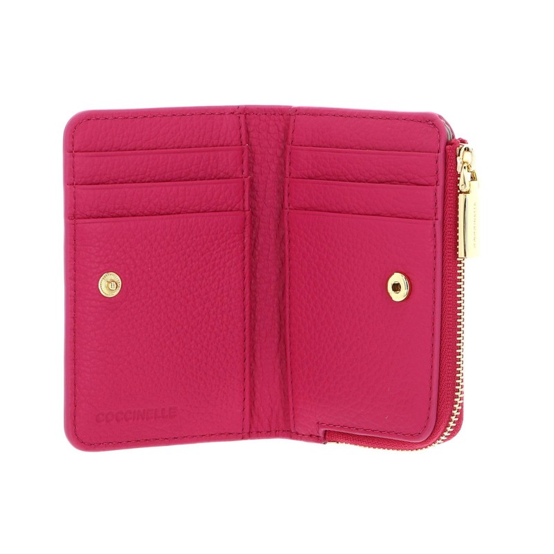 Coccinelle Metallic Soft Credit Card Holder New Fucsia, New Fucsia