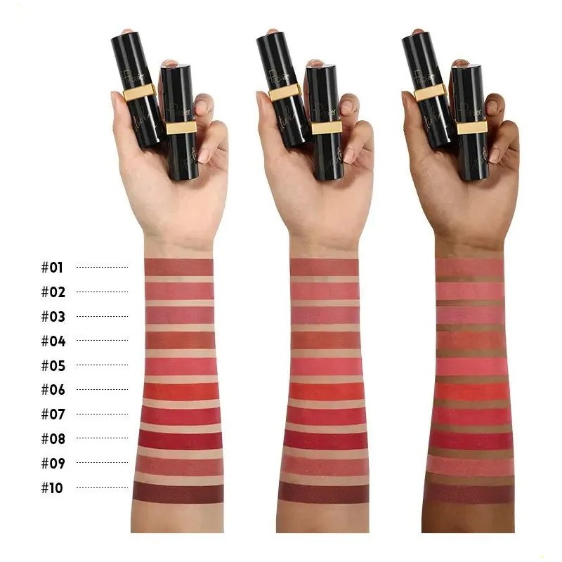 Set De Brillo Labial De Terciopelo Mate Y Antimanchas, 10