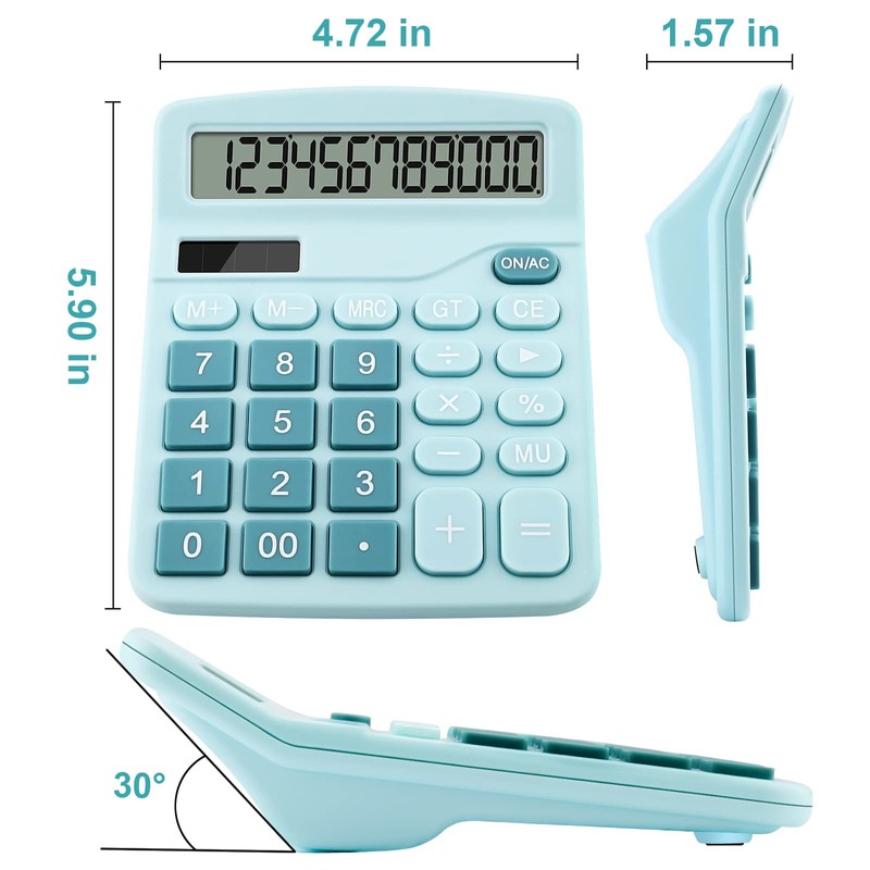 Tocorpie Office Desk Calculator 12 Digits(Blue)