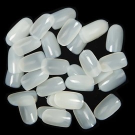 Boolavard Short Full Nail Tips - 500PCS False Nails Tips 10 Sizes Soft Gel Artificial Tip Manicure for Art Salons and Home DIY (Natural, 500Pcs)