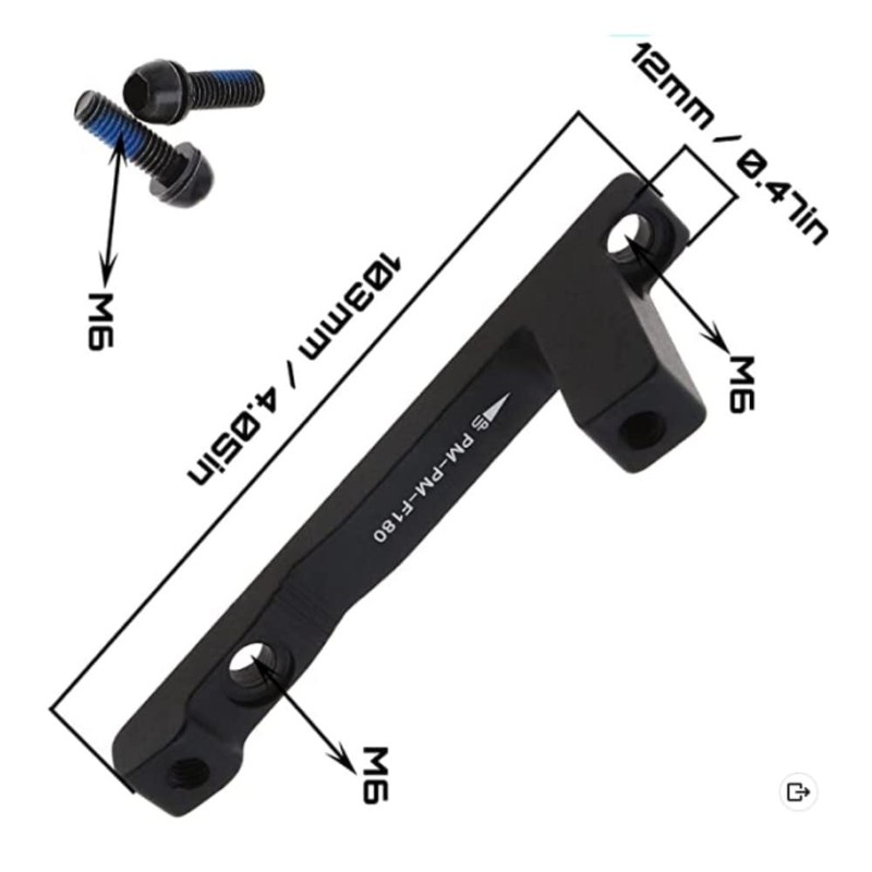 DACUAN 180mm Disc Brake Adapter, 1 Pack Bicycle Disc Brake