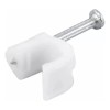 Grapa Para Cable Redondo 10mm Color Blanco 100 Pzs