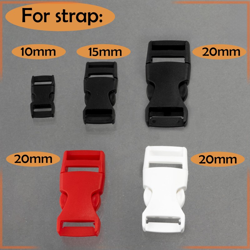 AERZETIX - 14er-Pack Schnallen, Schnellverschluss-Clips für Rucksäcke - 20 mm