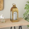 Deco 79 Metal Indoor Outdoor Candle Lantern Arched Lantern Candle