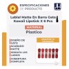 J.H. Company Labial Matte En Barra Gato Kawaii Lipstick X
