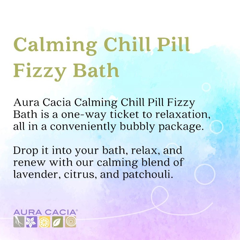 Aura Cacia Calming Chill Pill Fizzy Bath | GC/MS Tested