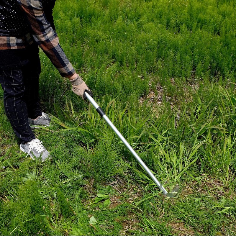 Japanese Garden Weeding Tools Set (Telescoping Long Handle Sickle, Root