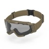 Swans LayLax Anti-Fog Tactical Goggles, Tan Frame & Light Smoke