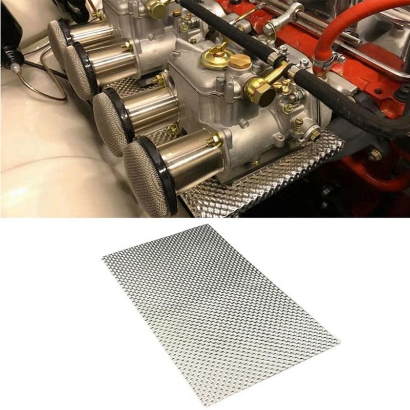 Lrtzizy Embossed Aluminum Heat Shield, Exhaust Pipe Heat Shield and