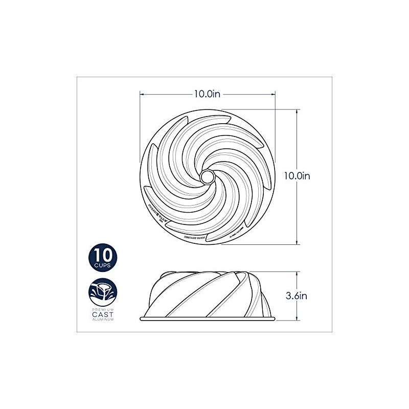 Nordic Ware Nordic Ware Platinum Collection Heritage Bundt Pan