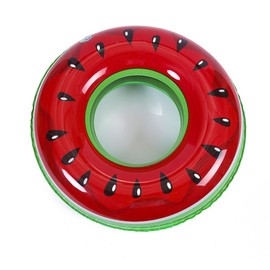 Inflatable Swimming Rings Adult Swimming Ring with Summer Fruit Painting Fruit Swimming Ring PVC Lamp Pool Toddler Beach Summer Water Swimming Pool Ring (Red)