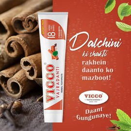 Vicco Vajradanti Herbal Toothpaste 18 Ayurvedic Herbs and Barks with Cinnamon Flavour - Pack of 3 (200g Each) - Specially Packed and Exported by Behal International