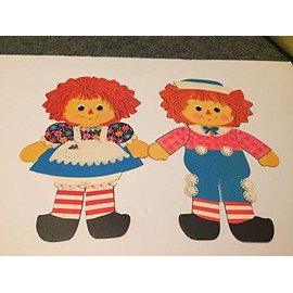 RAGGEDY ANN AND ANDY LARGE 15 INCH PAPER DOLLS