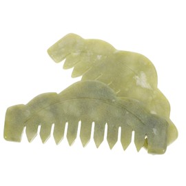 Beavorty 2pcs Scalp Massage Comb: Portable Jade Scalp Gua Comb - Multi-functional Handheld Hair Care Massage Tool for Face Neck Spa