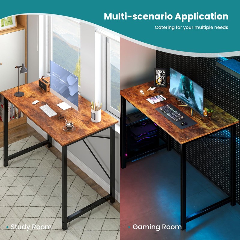 OLIXIS 32 Inch Home Office Desk, Small Computer Work Table