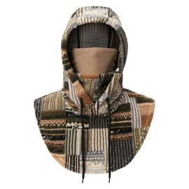 Winter Camo Balaclava Windproof Fleece Ski Mask for Men and Women Cold Weather Cycling Neck Warmer Cover (Coffee)